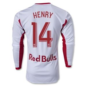 adidas New York Red Bulls 2013 HENRY LS Authentic Primary Soccer Jersey