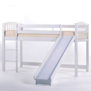 Schoolhouse Junior Loft with Slide   White   FUB434 1