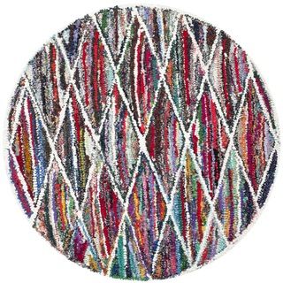 Safavieh Handmade Nantucket Multicolored Cotton Rug (6 Round)