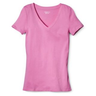 Womens Ultimate V Neck Tee   Peppy Pink   XL