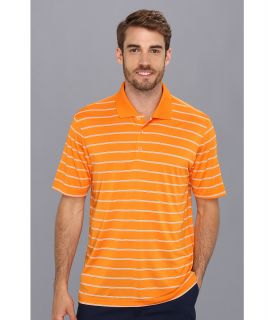 adidas Golf Puremotion 2 Color Stripe Jersey Polo 14 Mens Short Sleeve Knit (Orange)