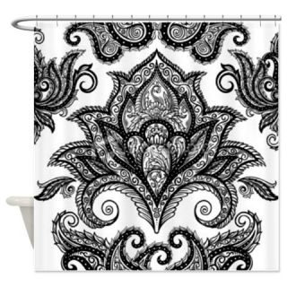  Black and White Paisley Shower Curtain  Use code FREECART at Checkout