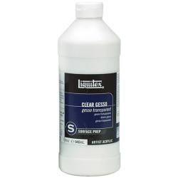 Liquitex Clear Acrylic Gesso Surface Prep (ClearMaterials GessoPackage includes one (1) bottle of clear gessoDries translucent PermanentNon yellowingWater resistant when dry. For use with oil, acrylic, pastels, and other paint mediums.Dimensions 36 ounc