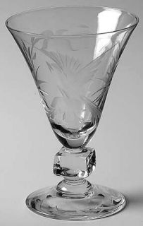 Glastonbury   Lotus Bird Of Paradise/Gll 934 (All Clear) Juice Glass   Stem 934,
