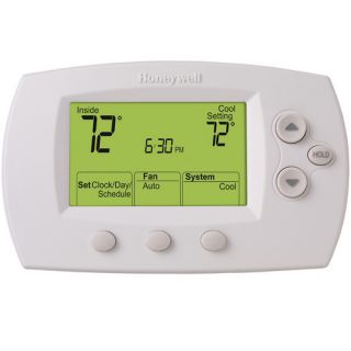 Honeywell TH6220D1002 FocusPRO 6000 5+1+1 Day Programmable Thermostat Standard Screen, 2H/2C, Auto C/O, Dual Powered (A)