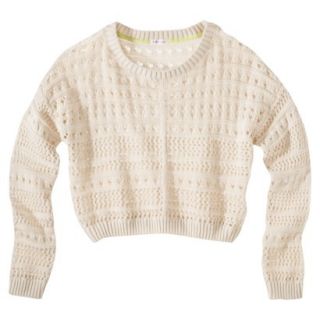 Xhilaration Juniors Cropped Sweater   Natural XS