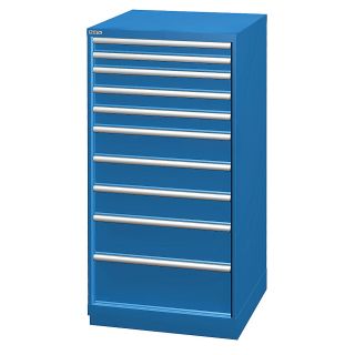 Lista 28 1/4 Wide 10 Drawer Cabinets   161 Compartments   No Lock   Bright Blue   Bright Blue