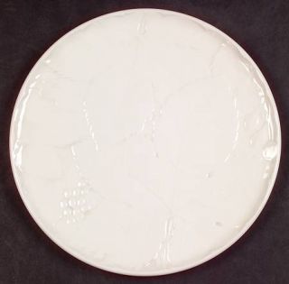 Nikko Woodbury White Cheese and Cracker Board, Fine China Dinnerware   All White