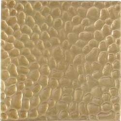 Hammered Antique Brass 4 inch Accent Tiles (set Of 4)