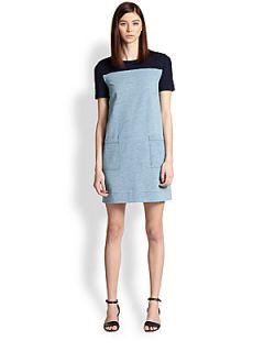 Marc by Marc Jacobs Two Tone Cotton Jersey Dress   Light Indigo