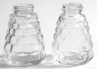 Colony Whitehall Clear Salt and Pepper Set, No Lids   Stacked Cube Design, Clear