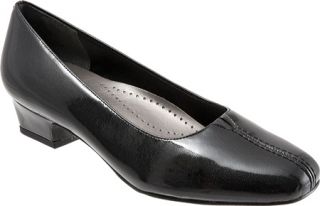 Womens Trotters Doris Pearl   Black Pearlized Patent Casual Shoes
