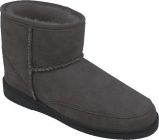 Womens Minnetonka Ankle Hi Pug Boot   Grey Sheepskin Boots