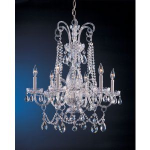 Crystorama Lighting CRY 1030 CH CL MWP Traditional Crystal Chandelier Hand Polis