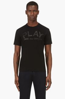 Comme Des Garons Play Black Tonal Logo T_shirt