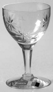 Fostoria Stardust Cordial Glass   Stem #6068, Cut #851