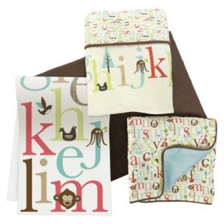 4pc Crib Bedding Set with Complete Sheet   Alphabet Zoo by Skip Hop