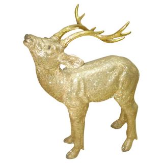 Alpine 21 in. Deer Statue   Gold   USA238S GD