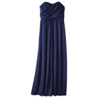 TEVOLIO Womens Satin Strapless Maxi Dress   Academy Blue   14