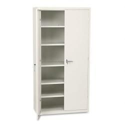 White Hon Assembled 72 inch High 18 inch Deep Storage Cabinet With Reinforced Base
