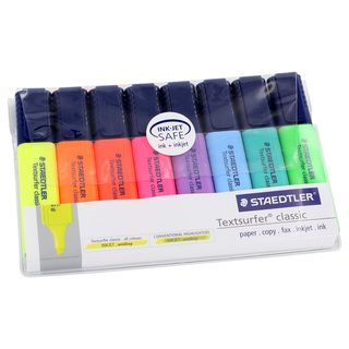 Staedtler 8 Pack Textsurfer Classic Highlighters (Assorted Weight 0.52 ouncesPack of Eight (8)Pocket clip YesPen length 4.5 inches )