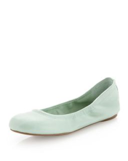 Molly1 Leather Ballet Flat, Opaline Green