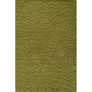 Hand loomed Loft Stones Apple Green Wool Rug (36 X 56)