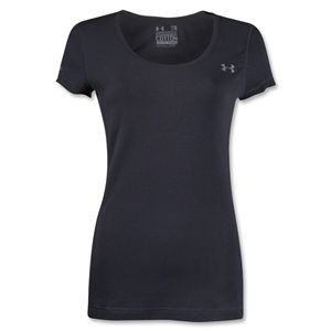 Under Armour Womens Charged Cotton Scoop T Shirt (Black)