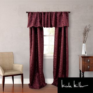 Nicole Miller Red Polyester 84 inch Madison 4 piece Lined Curtain Panel Pair