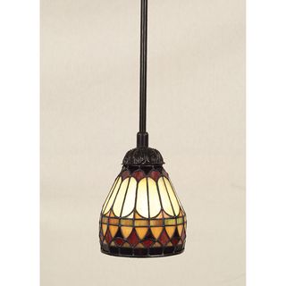 Tiffany 1 light Vintage Bronze Mini Pendant (Steel Finish Vintage bronzeNumber of lights One (1)Requires one (1) 100 watt A19 medium base bulbs (not included)Dimensions 47 inches high x 6 inches deepGlass count 153Weight 3.5 poundsThis fixture does n