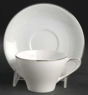 Modern China & Table Institute Enchantment Flat Cup & Saucer Set, Fine China Din