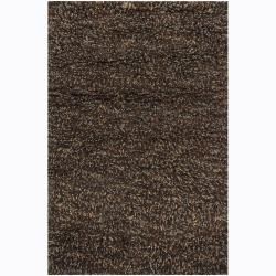 Hand woven Poras New Zealand Wool Shag Rug (5 X 76) (Gold, greenPattern Shag Tip We recommend the use of a  non skid pad to keep the rug in place on smooth surfaces. All rug sizes are approximate. Due to the difference of monitor colors, some rug colors