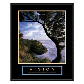 J and S Framing LLC Vision Lighthouse Framed Wall Art   23.02W x 29.02H in.