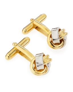 Two Tone Classic Knot Cuff Links
