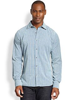 Vince Brushed Italian Corduroy Sportshirt   Riviera Blue