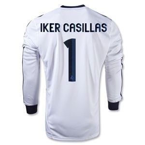 adidas Real Madrid 12/13 IKER CASILLAS LS Home Soccer Jersey