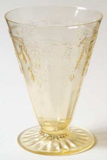 Anchor Hocking Cameo Yellow 9 Oz Footed Tumbler   Yellow, Depression Glass