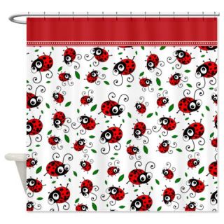  Cute Ladybug Pattern Shower Curtain  Use code FREECART at Checkout