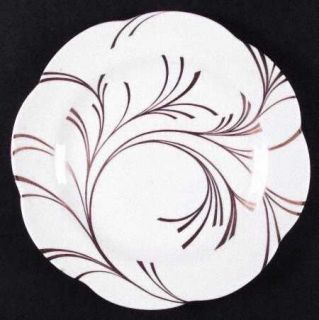 Spode Compliments Whisper Luncheon Plate, Fine China Dinnerware   Gold Swirled L