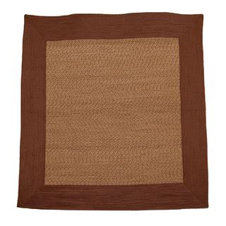 Donegal Square Indoor/ Outdoor Braided Earth Brown Rug (6 Square)