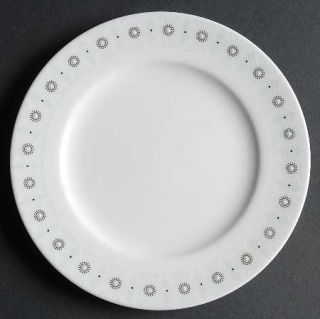 Noritake Breton Bread & Butter Plate, Fine China Dinnerware   4872,Platinum&Gray