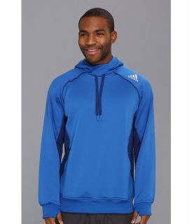 adidas CLIMAWARM + Fleece Pullover Hoodie Mens Long Sleeve Pullover (Blue)