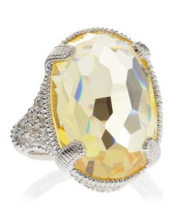 Glacier Canary Crystal Pave Ring