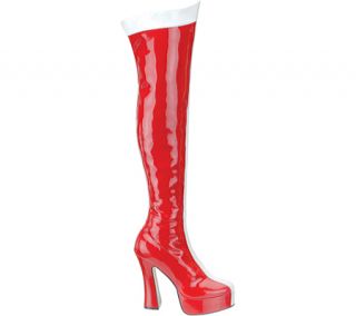 Womens Funtasma Electra 2090   Red/White Stretch Patent Boots