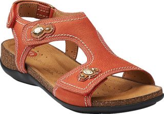 Womens Clarks Un.Courier   Burnt Orange Leather Casual Shoes
