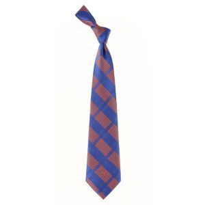 New York Mets Eagles Wings Necktie Woven Poly Plaid