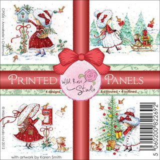 Wild Rose Studio Ltd. 4 X4 Printed Panels 12/sheets   Annabelles Christmas