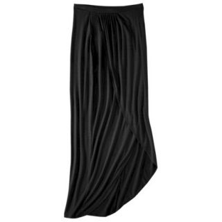 Mossimo Womens Wrap Front Maxi Skirt   Black XS