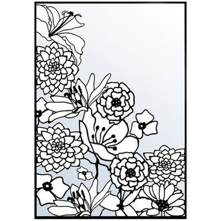 Nellie Snellen Embossing Folder 4x6 flower Corner 1