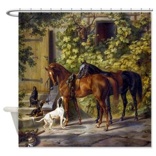  Adam Albrecht Horses at the Porch Shower Curtain  Use code FREECART at Checkout